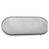 Large Oval Mirror in Sleek Black Frame