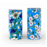 Early Longwi French Cylinder Vases