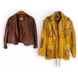 Vintage Genuine Suede Fringe Jackets