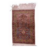 Fine Persian Silk on Silk Prayer Rug