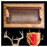 Deer Antler & Hoof Mounts, Boards (3 Pc.)