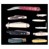 Vintage Pocket Knives, MOP Advert Handles (10 Pc.)