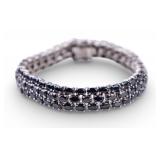 Sapphire and Sterling Silver Bracelet