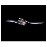 10k Gold Petite Ring w, Diamond Chip