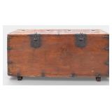 19th C Korean Money Chest, Top Load