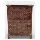 Korean Medicine Cabinet 46 Drawers, Brass Hardware