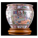 Chinese Famille Rose Planter w/ Stand