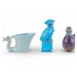 Figural Chinese Statuette, Libation Cup, Pot