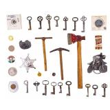 Early Skeleton Keys, Bergamot Buckle, Pins, more