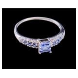 10K White Gold + Topaz Ring**