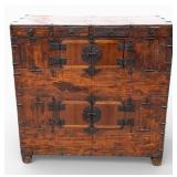 19th C Korean Jeon-Ju Chest with Iron Hardware
