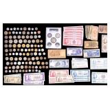 Asian Currency Coins and Banknotes