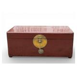 Rare 19C Korean Royal Red Lacquer Box