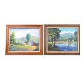 J. Ochocki (Am 20th C) Landscape Oil Paintings