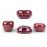 Four Chinese Oxblood Porcelain Jars