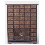 Korean Wooden Medicine Cabinet with Drawers