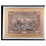 Framed Historical Engraving, Seige of Douai