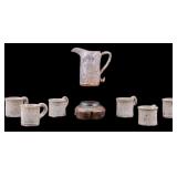 Speckle Glaze Earthenware Service Pieces and Jar