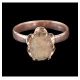 14K Gold Ring w Large Stone Housing