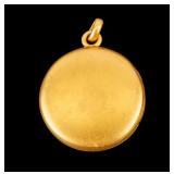 10k Yellow Gold Picture Locket Medallion