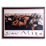 Framed Joan Miro Exhibition Print