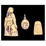 Antique Carved Natural Material Netsuke and More