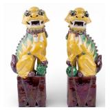 Chinese Ceramic Foo Dogs Pair
