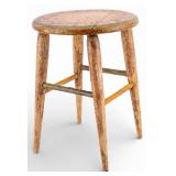Lancaster PA Hand Painted Folk Art Milking Stool