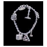 Sterling Silver Vintage Charm Bracelet