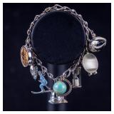 Vintage Sterling Silver Charm Bracelet