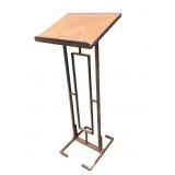 Art Deco Period Painted Iron & Wood Lectern