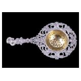 Early .800 Silver Tea Strainer