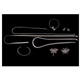 Sterling Silver Chains, Bracelets, Brooches