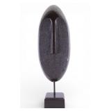 Carved Wooden Abstract Head Sculpture