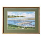 Watercolor Land/Seascape, signed Ernest Brown