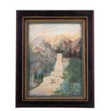 W. R. Zimmerman 1946 Western Mountain Scene O/B