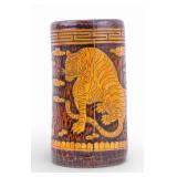 Rare 19th C Korean Carved Bamboo Brush Pot