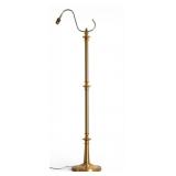 Brass Floor Lamp w/ Curved Arm