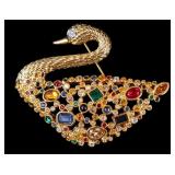 Swarovski Swan Brooch