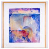 Abstract Expressionist Watercolor Painting, Signed