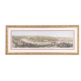 Framed Panoramic Print of Lyon, France