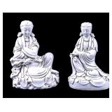 Porcelain Guanyin Figurines, Blanc de Chine