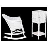 White Painted Wicker Furniture