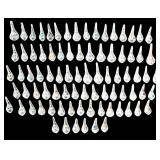 Large Group of Chinese Famille Rose Spoons