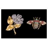 Trifari and Vintage Jeanne Brooches