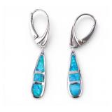 Opal and Sterling Silver Earrings