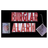 Vintage Leaded Stained Glass Window Sign