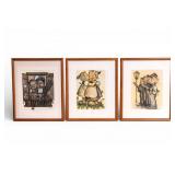 3 Framed Hummel Prints