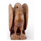 Carved Wood Eagle Statue ~21"H