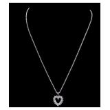 14K Gold Diamond Heart Necklace